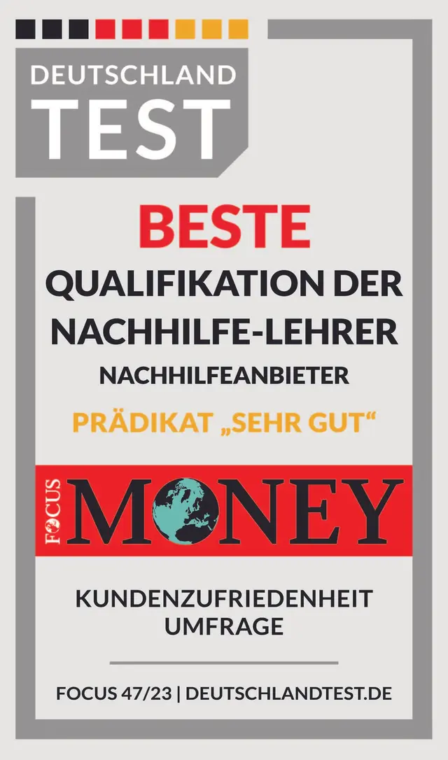 Siegel, das zeigt, dass die Schülerhilfe die besten Nachhilfelehrer hat, was die Qualifikation angeht.