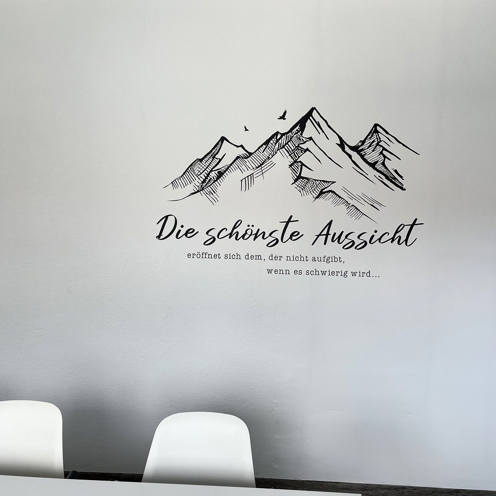 Foto eines Motivationsspruchs in einem Kursraum der Schülerhilfe Illertissen