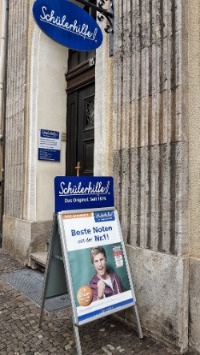 Eingang mit Aufsteller Tür, Aufsteller, Beste Noten, Schülerhilfe, Nachhilfe