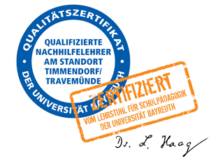 Schülerhilfe Timmendorf/Travemünde Siegel für qualifizierte Nachhilfelehrer