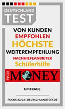 Siegel für die höchste Weiterempfehlung bei Kunden ermittelt von Focus Money im Deutschlandtest