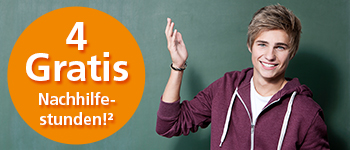 Testen Sie den Testsieger! Button: 4 Gratis-Nachhilfestunden
