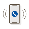 Telefon Smartphone mit Telefonhörersymbol