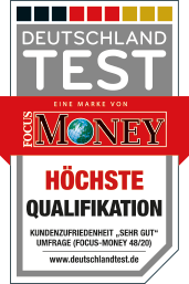 Deutschland Test: Sehr gut - Höchste Quallifikation Siegel - Deutschland Test: Sehr gut - Höchste Quallifikation